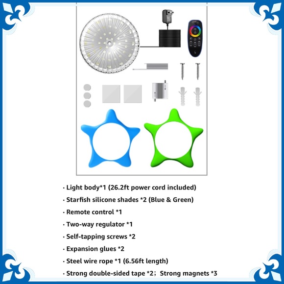 LED Smart Starfish Pool Light Underwater Waterproof RGB App Remote Control Timer - Picture 12 of 13